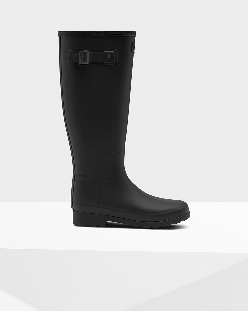 Womens Hunter Original Refined - Tall Rain Boots Black - 9301-PGDFW